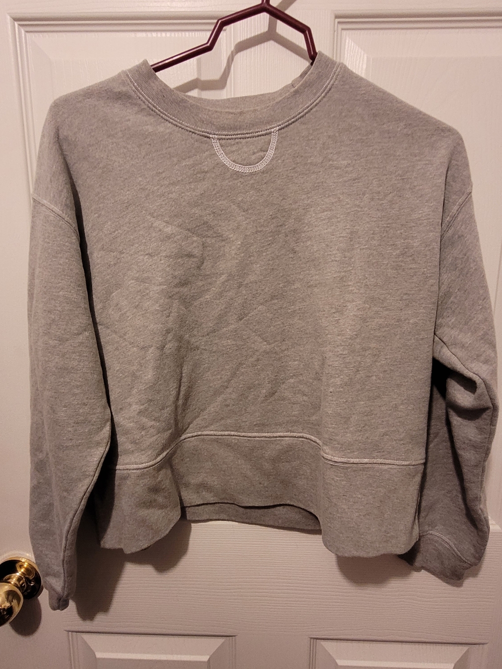 THE GREAT. Light Grey Pullover Sweatshirt